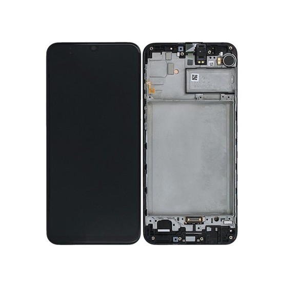 TOUCH+DISPLAY WITH FRAME SAMSUNG GALAXY M22/M225F/E225/F22 2021 6.4" SERVICE PACK (GH82-26153A/GH82-26866A) PRETO